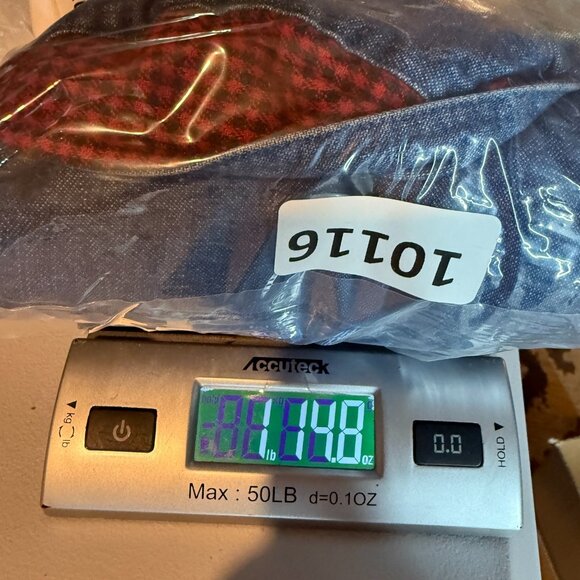LL Bean Men XL Chore Shirt Jacket Blue Denim Outdoor Flannel Lined Warm STAINS - Picture 9 of 9